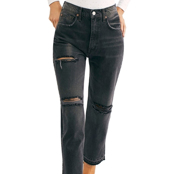 We the Free Lita Crop Straight Leg Jeans Size 24 - Picture 2 of 7